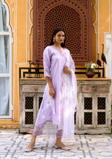 Lilac Chanderi Suit